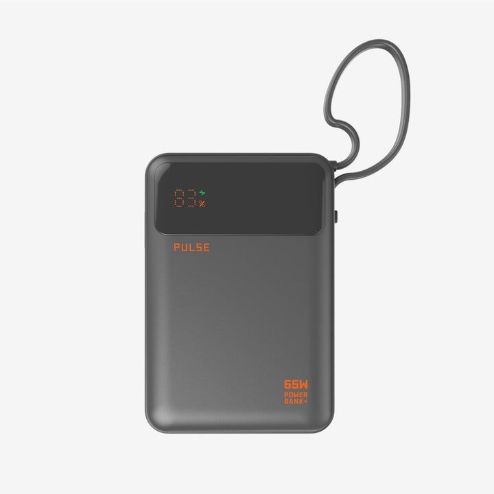 Powerbank 20.000 mAh | 65W Power Delivery mit integriertem USB-C-Kabel für Laptop, Tablet &amp; Smartphone