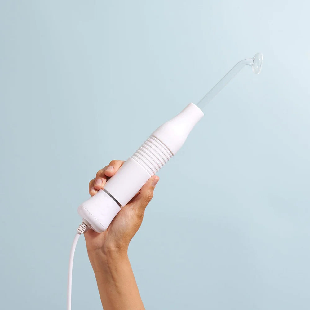 Hochfrequenz Hautpflegegerät mit Argon- &amp; Neon-Aufsätzen | Für Klarere Haut &amp; Verfeinertes Hautbild | Beauty Tool für Zuhause