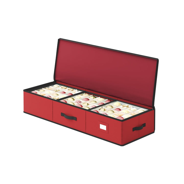 Aufbewahrungsbox für Weihnachtskugeln | Praktische Weihnachtsdeko-Aufbewahrung mit Fächern für platzsparende und ordentliche Lagerung