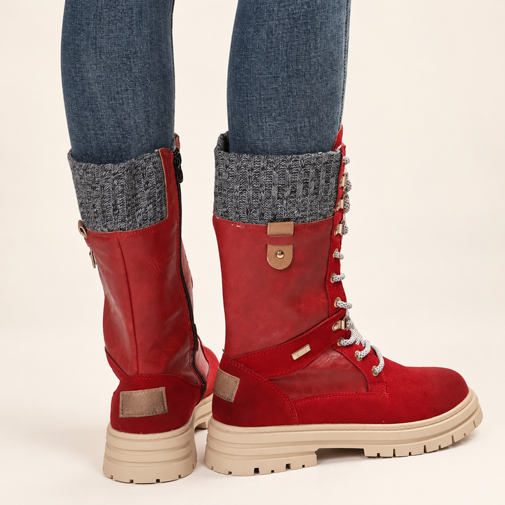 Damen Winterstiefel | Warme gefütterte Stiefel mit robuster Verarbeitung und bequemem Tragekomfort für Alltag und Winterspaziergänge