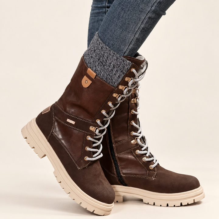 Damen Winterstiefel | Warme gefütterte Stiefel mit robuster Verarbeitung und bequemem Tragekomfort für Alltag und Winterspaziergänge