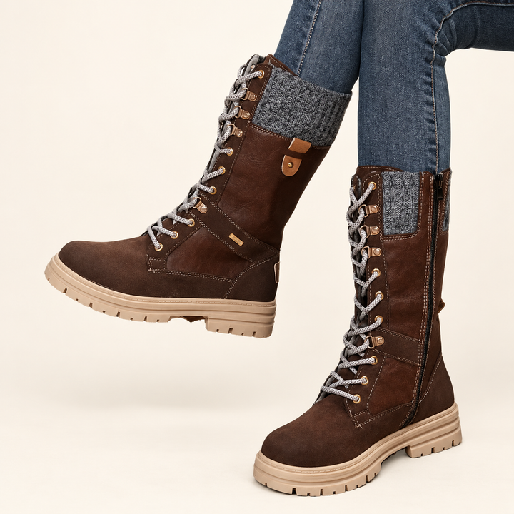 Damen Winterstiefel | Warme gefütterte Stiefel mit robuster Verarbeitung und bequemem Tragekomfort für Alltag und Winterspaziergänge