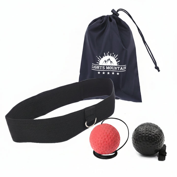 Kopfband-Boxball Trainingsset | Reflexball mit verstellbarem Stirnband für Reaktionstraining, Koordination &amp; Fitness