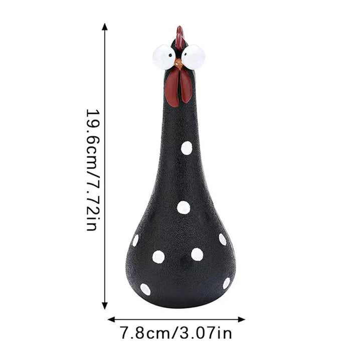 Chicken garden decoration made of resin | Weatherproof &amp; durable | Fun decoration for garden, balcony &amp; terrace
