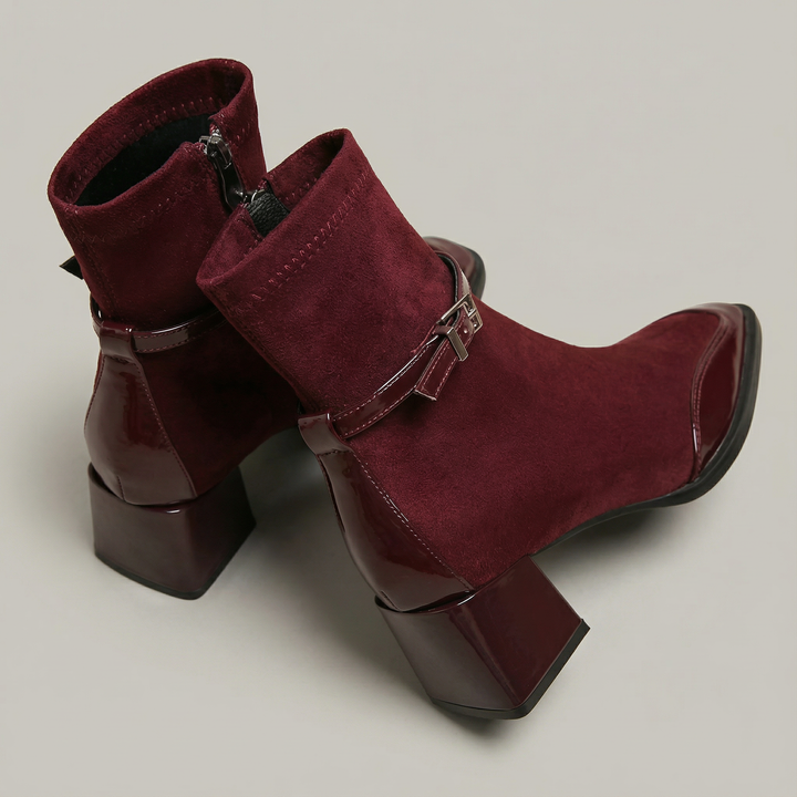 Damen Stiefeletten aus Öko-Wildleder | Elegante Ankle Boots mit 4–5 cm Absatz und seitlichem Reißverschluss