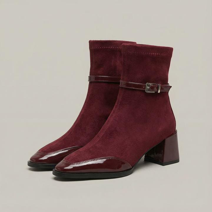 Damen Stiefeletten aus Öko-Wildleder | Elegante Ankle Boots mit 4–5 cm Absatz und seitlichem Reißverschluss