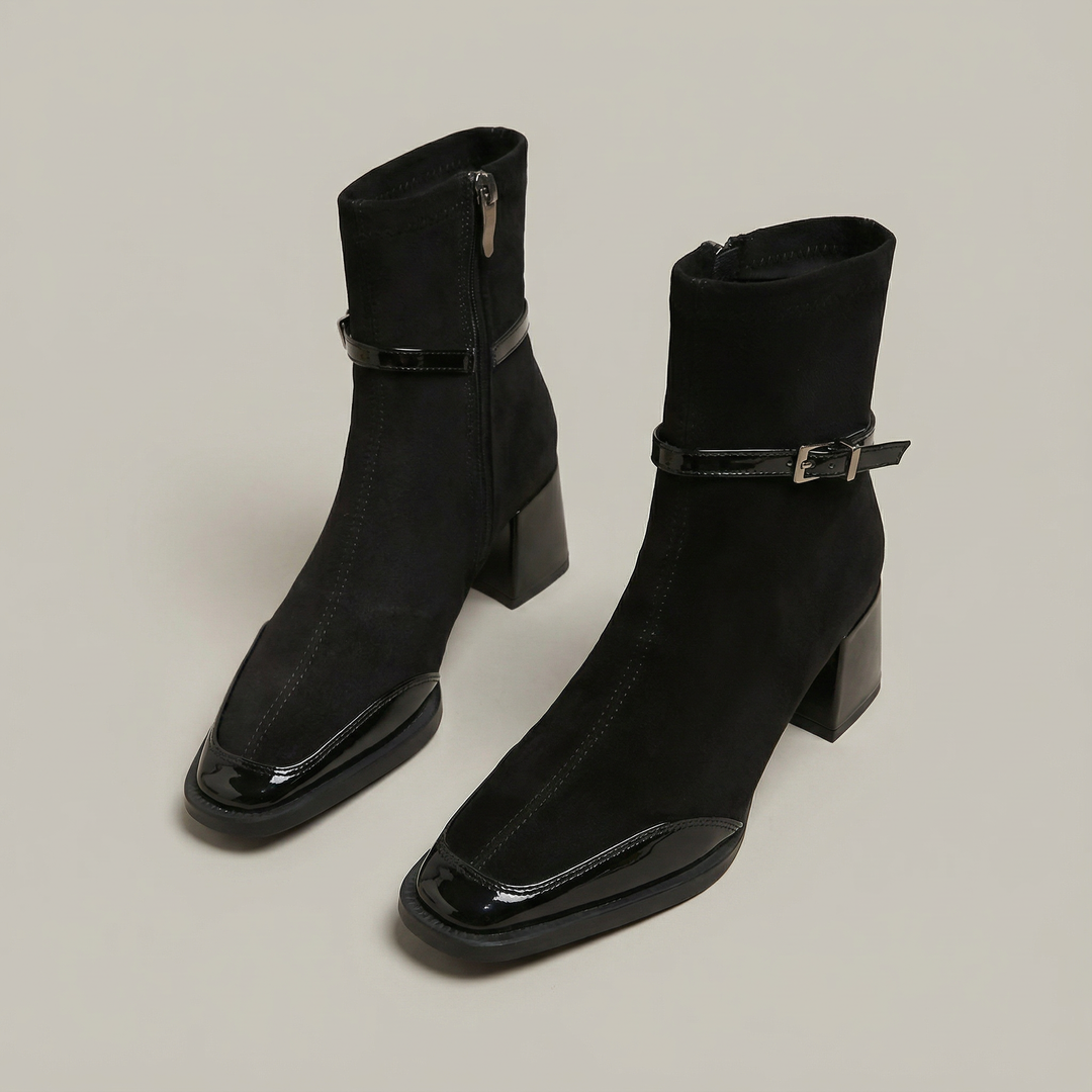 Damen Stiefeletten aus Öko-Wildleder | Elegante Ankle Boots mit 4–5 cm Absatz und seitlichem Reißverschluss