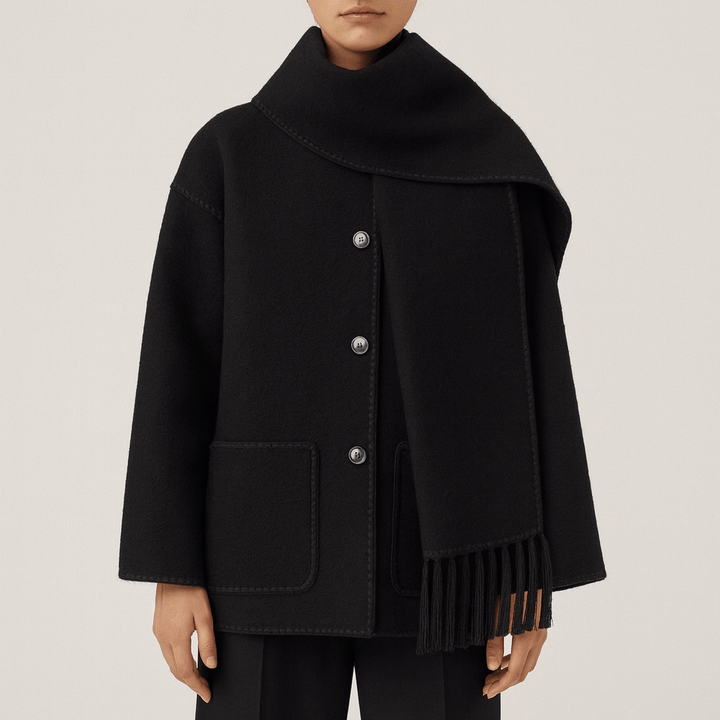 Damen Wintermantel mit Schalkragen | Warme Winterjacke mit lockerem Schnitt für Alltag, Büro und elegante Winterlooks