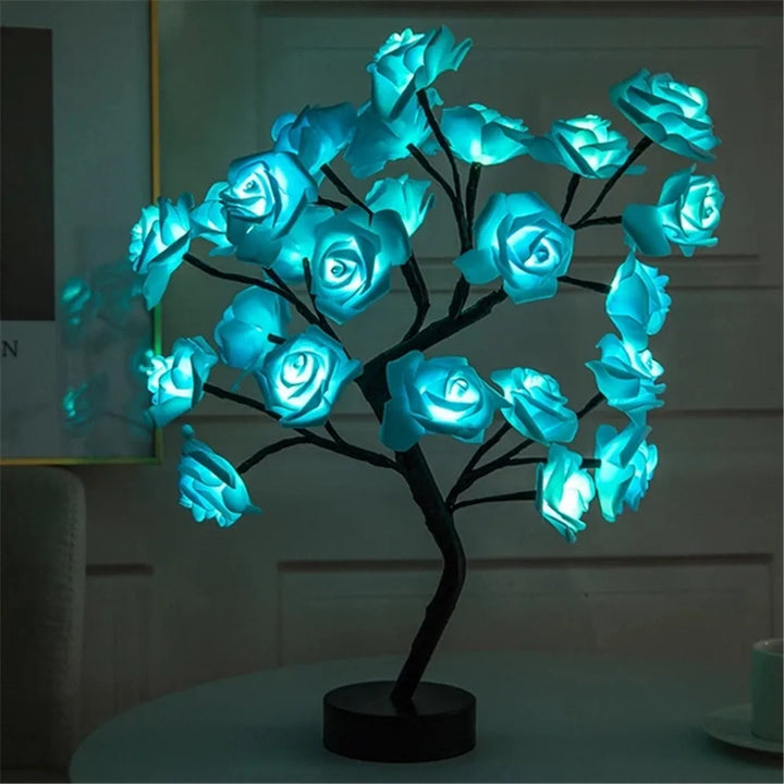 Arbre bonsaï lumineux LED avec socle tactile | Branches réglables &amp; plusieurs modes lumineux | USB ou piles, déco pour la maison