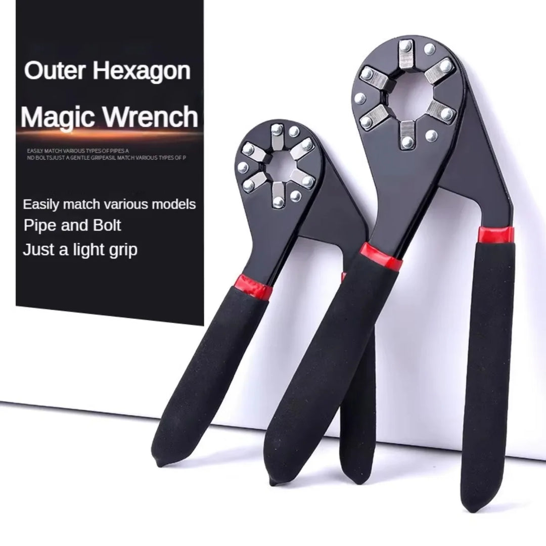 Adjustable wrench with fine adjustment | Wide clamping range &amp; anti-slip handle | Hardened steel, buy 1 get 1 free