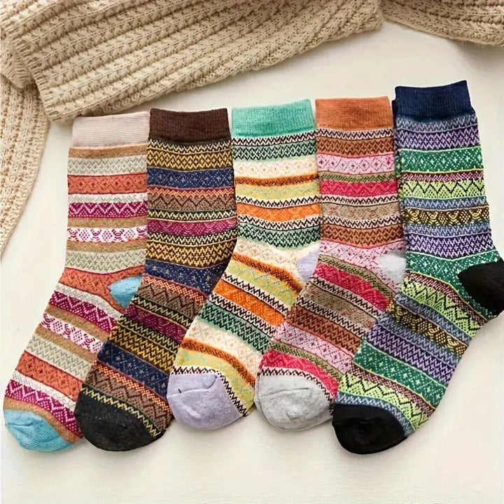 Damen Thermosocken | Extra dicke Wintersocken im 5er-Pack mit weichem Innenfutter