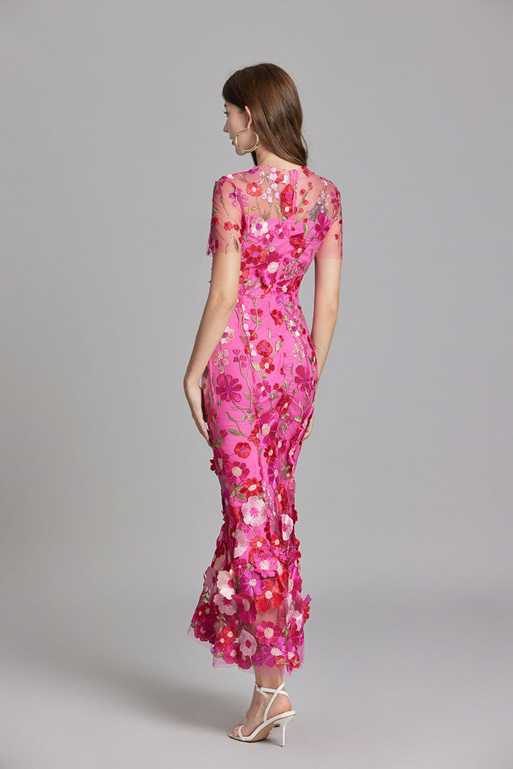 Elegantes Ärmelloses Besticktes Damenkleid | Maxi