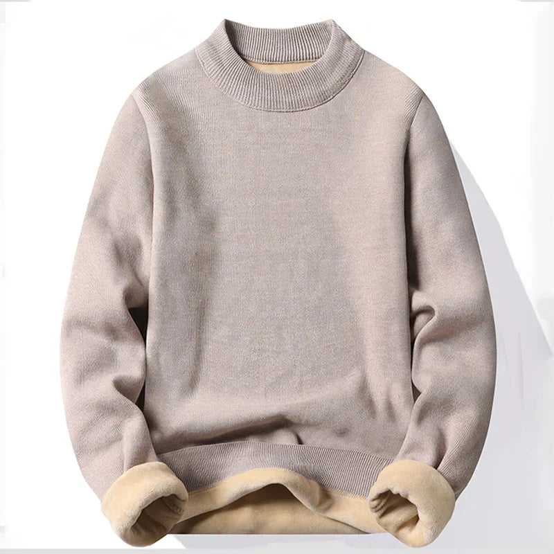 Herren Strickpullover mit halbhohem Kragen | Warmer Pullover mit lockerer Passform und bequemem Schnitt für Frühling und Herbst