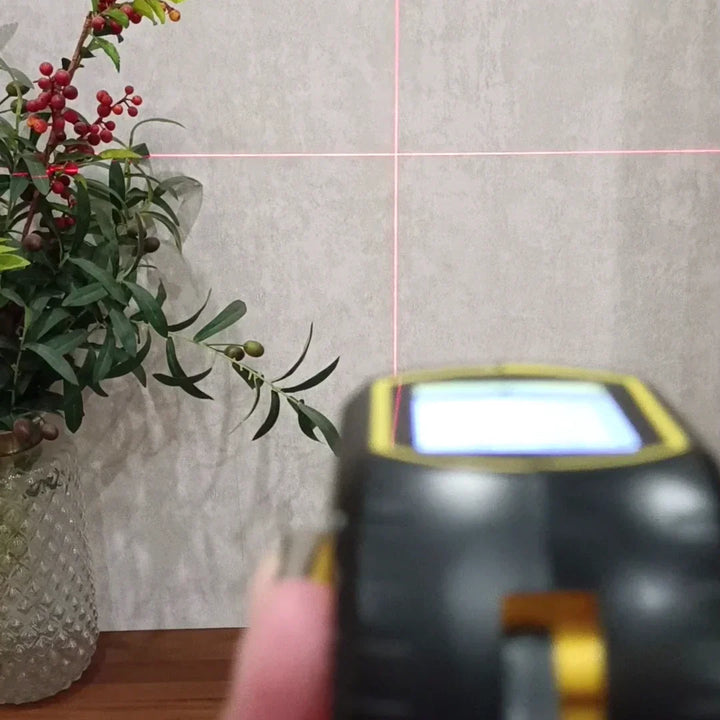 Laser Entfernungsmesser für präzise Messungen im Haus | Gerade Linien zum Ausrichten | Einfach bedienbar, CE/FCC/RoHS