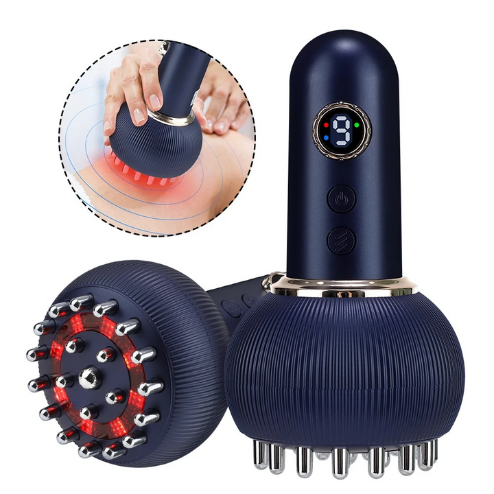 Massagegerät mit Wärme, Vibration &amp; Rotlicht | Akku 1200 mAh, 50 Min Laufzeit | Für Regeneration, Entspannung &amp; Home-Routine