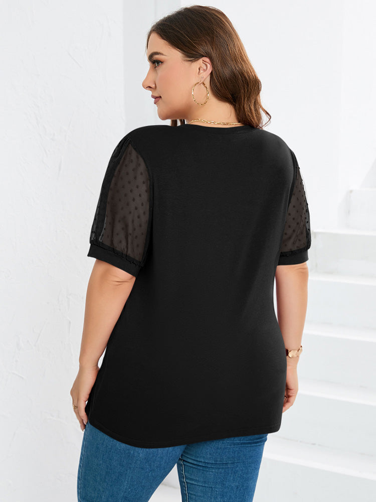 Janne - T-shirt col en V avec manches et couvrant le ventre