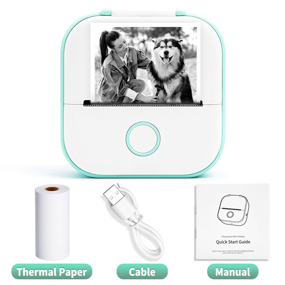 WinzigerDruck™ Mini-Taschendrucker | Tragbarer Bluetooth-Drucker | Sofortdruck für Fotos, Notizen &amp; Etiketten