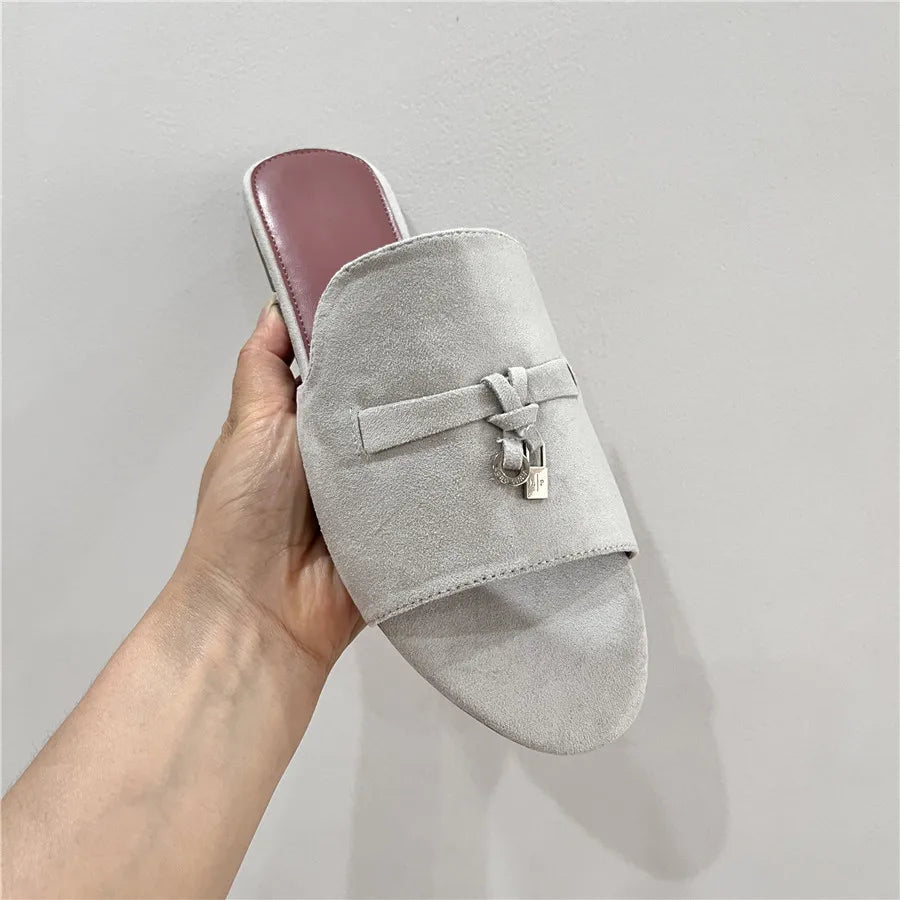 Damen flache Pantoletten | Minimalistisches Design &amp; bequemer Tragekomfort | Veronica™