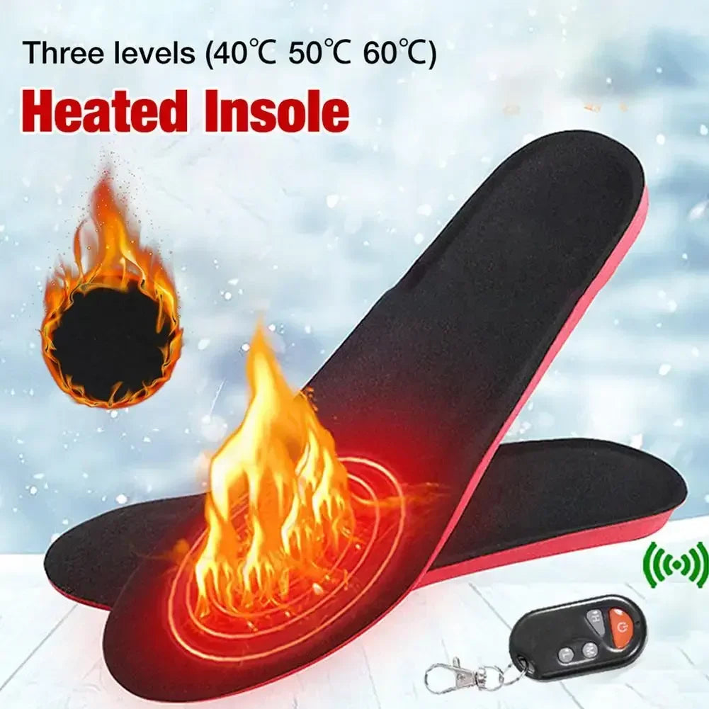 Beheizbare Einlegesohlen 40–60 °C | 3 Heizstufen, Fernbedienung, USB-C Akku und zuschneidbar für EU 35–46