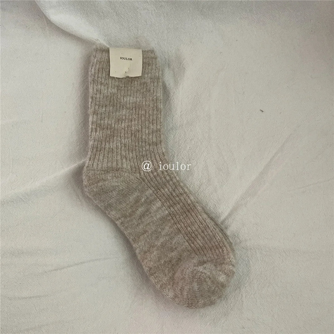 Damen Thermosocken | Extra dicke Wintersocken im japanischen Strickstil für warme Füße