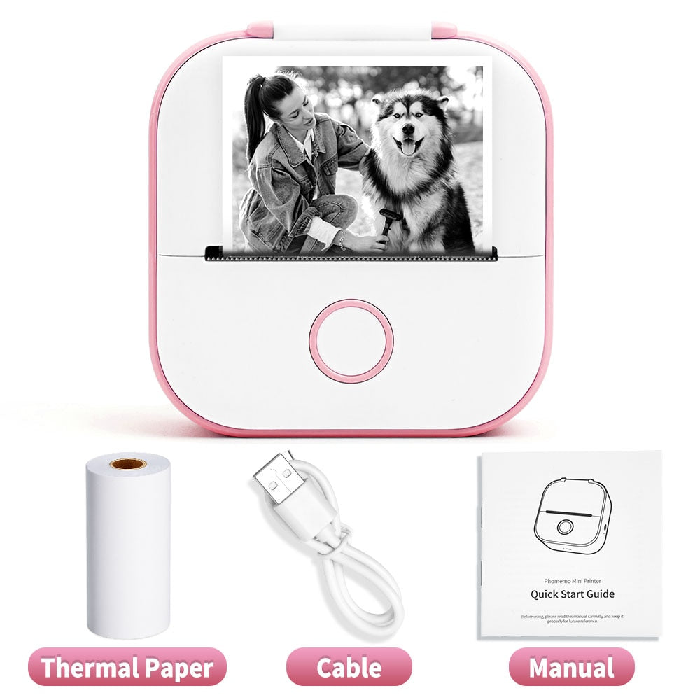 WinzigerDruck™ Mini-Taschendrucker | Tragbarer Bluetooth-Drucker | Sofortdruck für Fotos, Notizen &amp; Etiketten