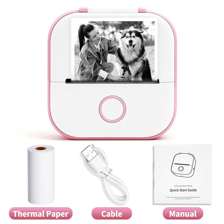 WinzigerDruck™ Mini-Taschendrucker | Tragbarer Bluetooth-Drucker | Sofortdruck für Fotos, Notizen &amp; Etiketten