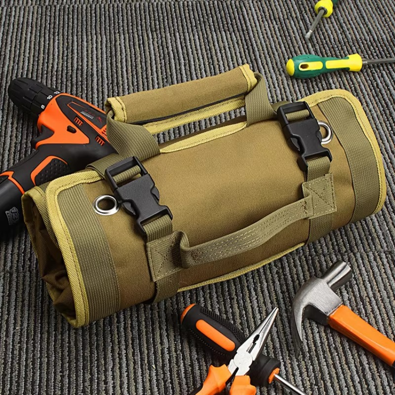 Werkzeug Rolltasche mit abnehmbaren Taschen | Robust, kompakt &amp; schneller Zugriff | Für Werkstatt, Baustelle, Auto &amp; Heimwerker