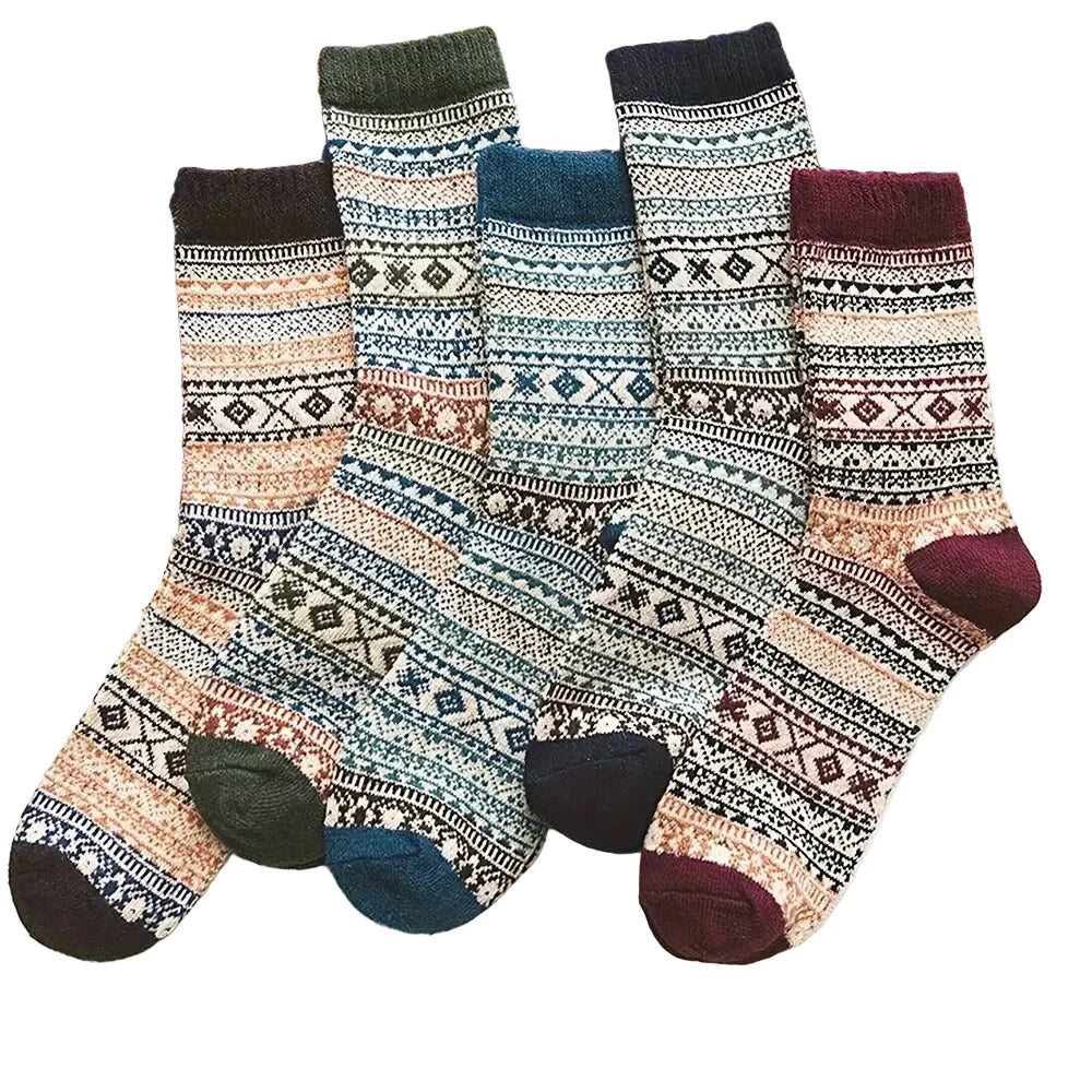 Damen Thermosocken | Extra dicke Wintersocken im 5er-Pack mit weichem Innenfutter