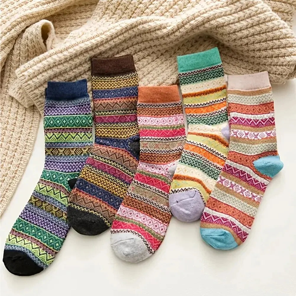 Damen Thermosocken | Extra dicke Wintersocken im 5er-Pack mit weichem Innenfutter
