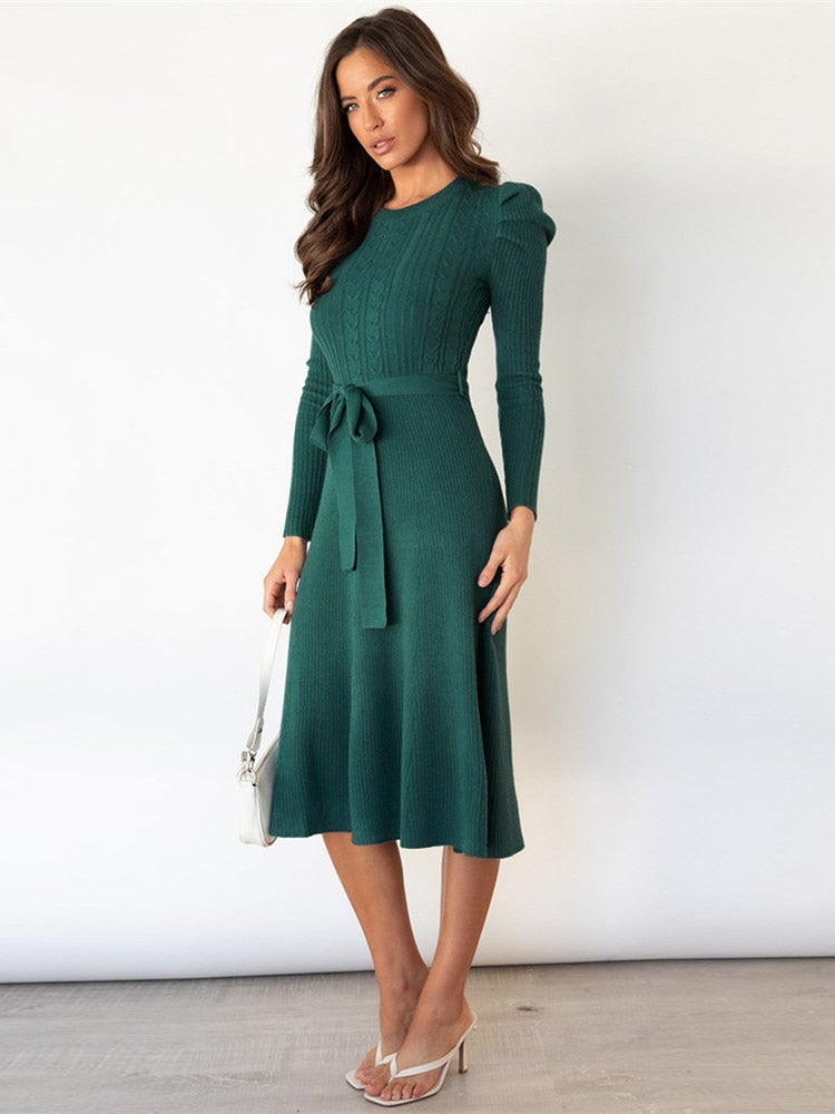 Vestito midi in maglia