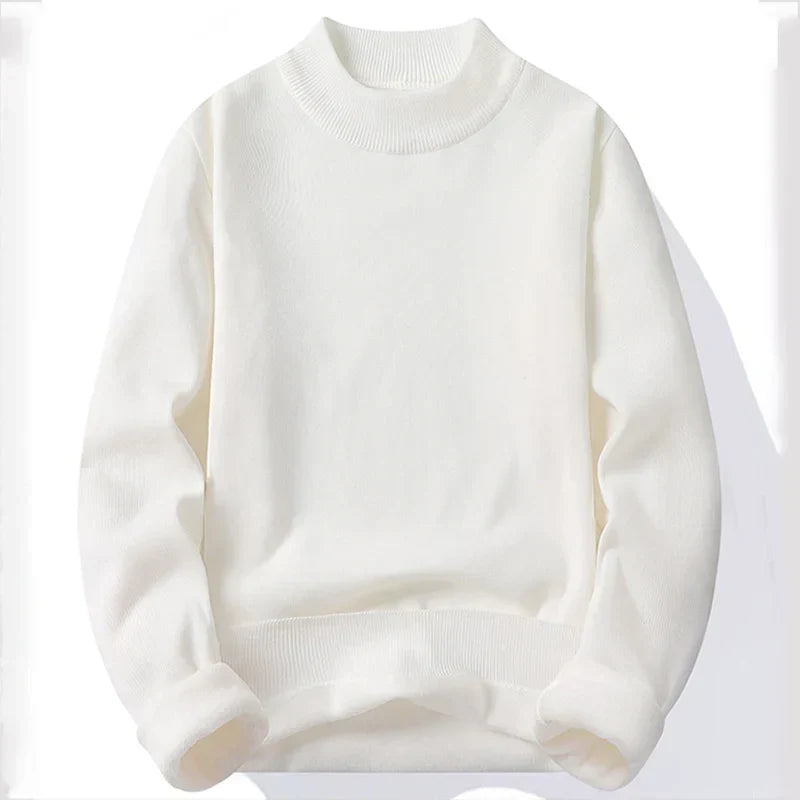 Herren Strickpullover mit halbhohem Kragen | Warmer Pullover mit lockerer Passform und bequemem Schnitt für Frühling und Herbst