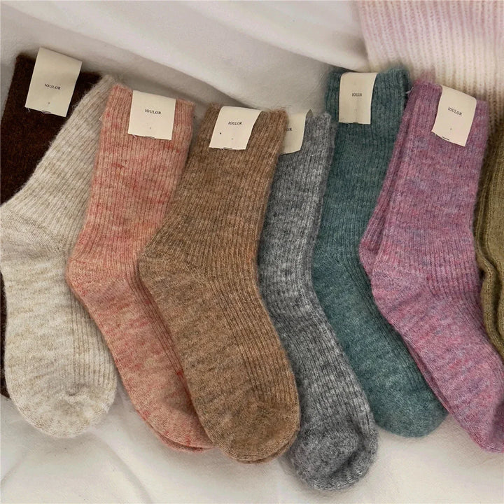Damen Thermosocken | Extra dicke Wintersocken im japanischen Strickstil für warme Füße