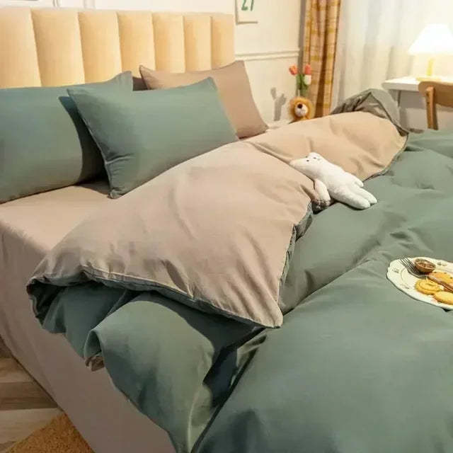 Wendbarer Bettdeckenbezug 200 × 230 cm | Weich und atmungsaktiv mit Reißverschluss und Eckenbändern | Waschbar bei 40 °C