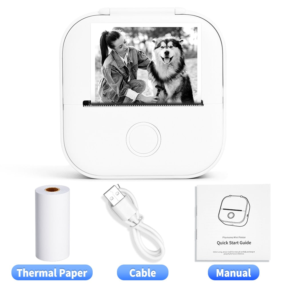 WinzigerDruck™ Mini-Taschendrucker | Tragbarer Bluetooth-Drucker | Sofortdruck für Fotos, Notizen &amp; Etiketten