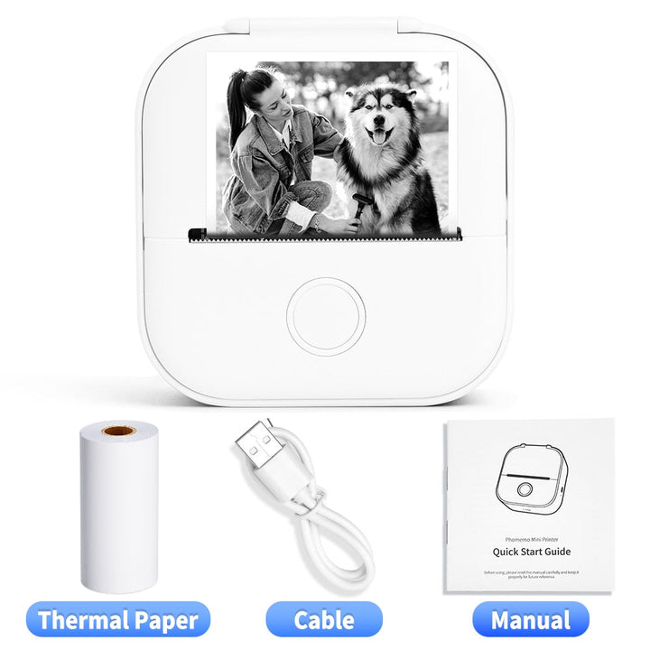 WinzigerDruck™ Mini-Taschendrucker | Tragbarer Bluetooth-Drucker | Sofortdruck für Fotos, Notizen &amp; Etiketten