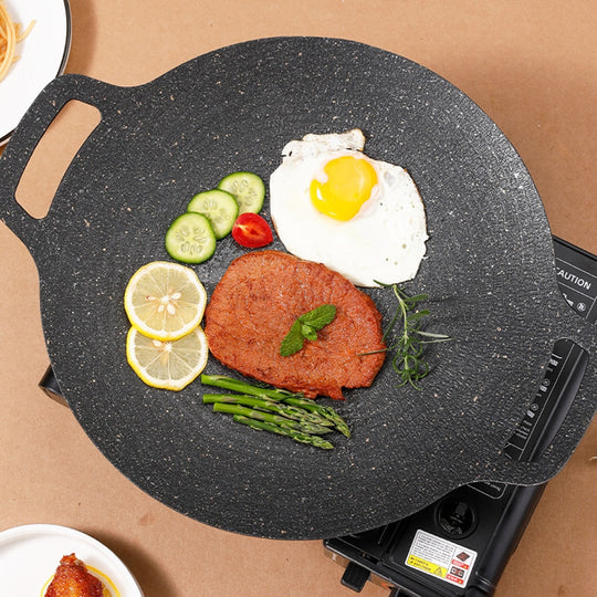 Stone pan non-stick 28 cm | Even heat for frying &amp; grilling | Suitable for all stove types