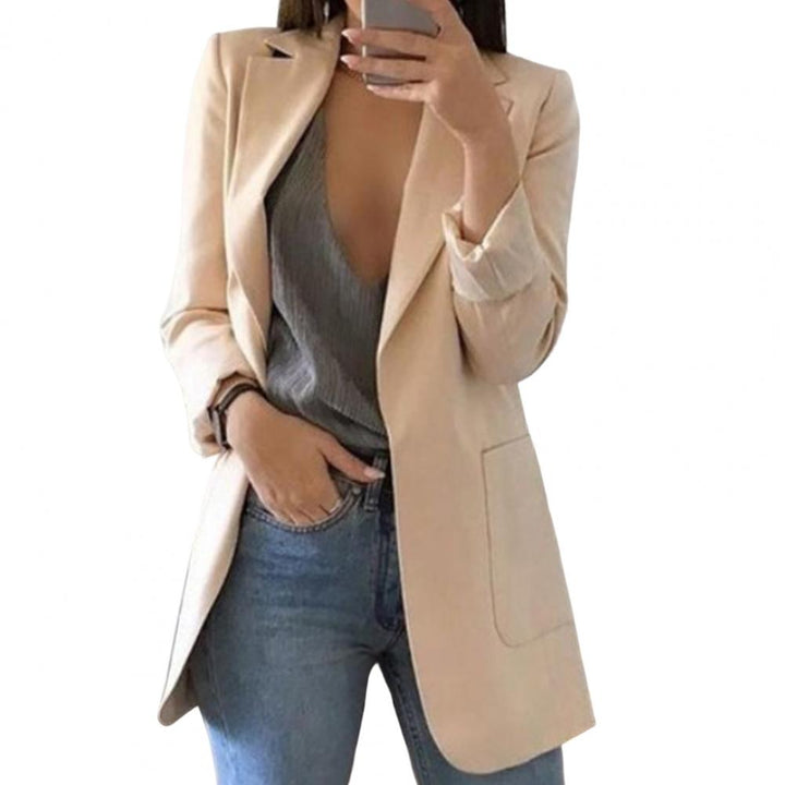 Damen Longblazer mit strukturierter Passform | Lange Blazerjacke mit klassischem Schnitt für Büro, Business und elegante Anlässe