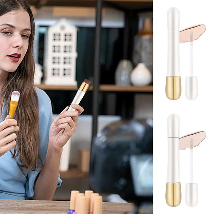 2-in-1 foundation stick + anti-wrinkle concealer 7 g | High coverage &amp; waterproof | With brush | 3 shades