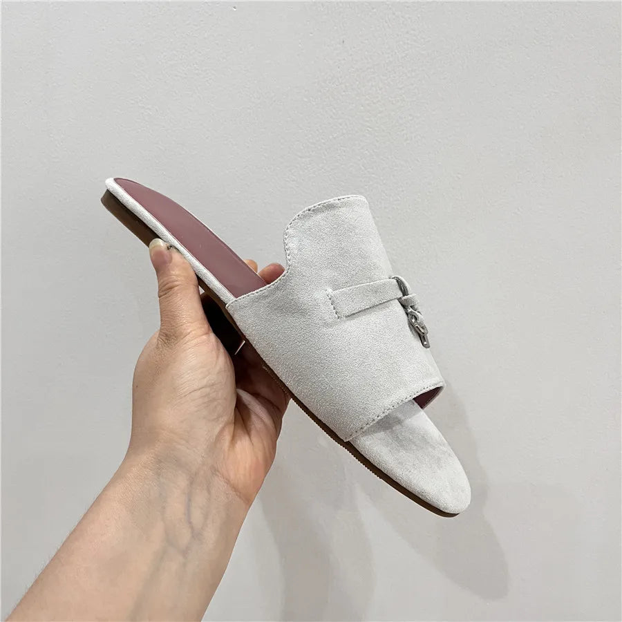 Damen flache Pantoletten | Minimalistisches Design &amp; bequemer Tragekomfort | Veronica™