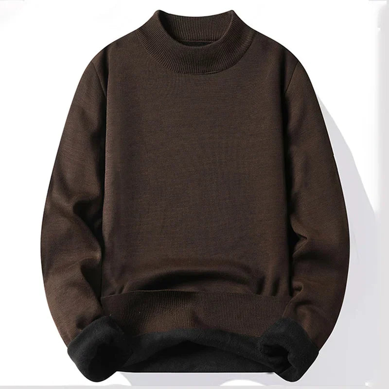 Herren Strickpullover mit halbhohem Kragen | Warmer Pullover mit lockerer Passform und bequemem Schnitt für Frühling und Herbst