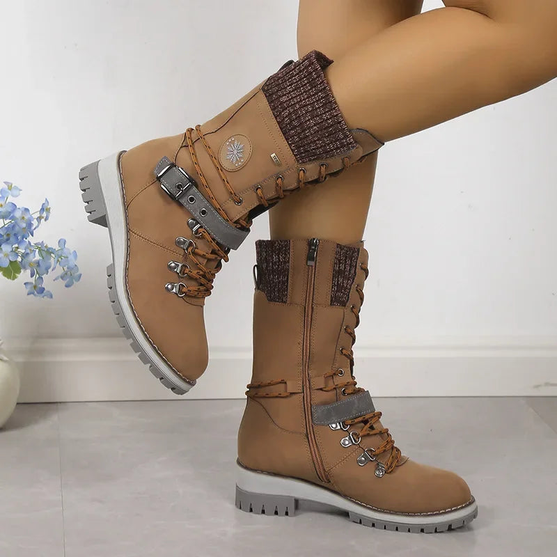 Winterstiefel | Wasserdichte gefütterte Boots mit rutschfester Profilsohle, seitlichem Reißverschluss und bequemem Sitz für kalte Tage