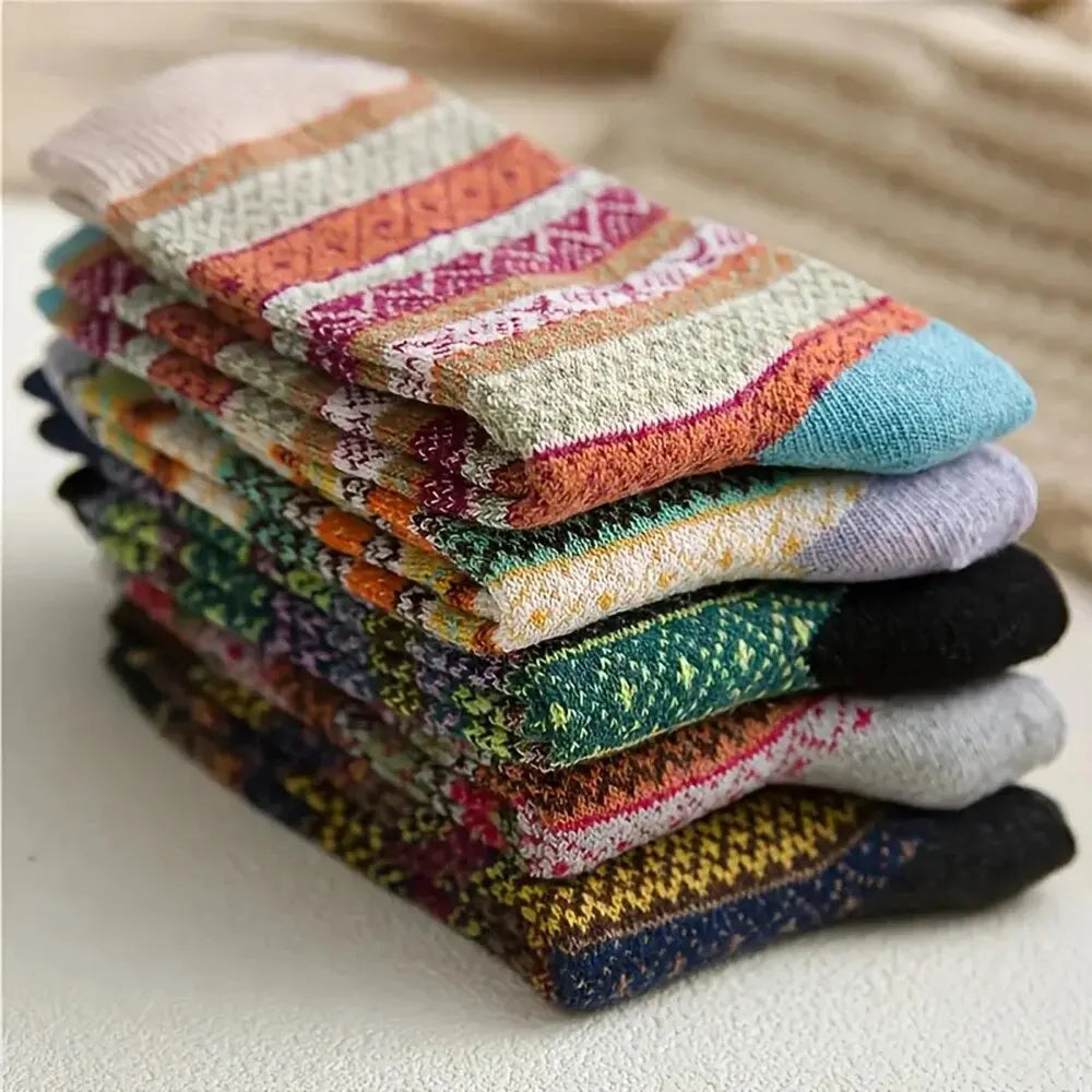Damen Thermosocken | Extra dicke Wintersocken im 5er-Pack mit weichem Innenfutter