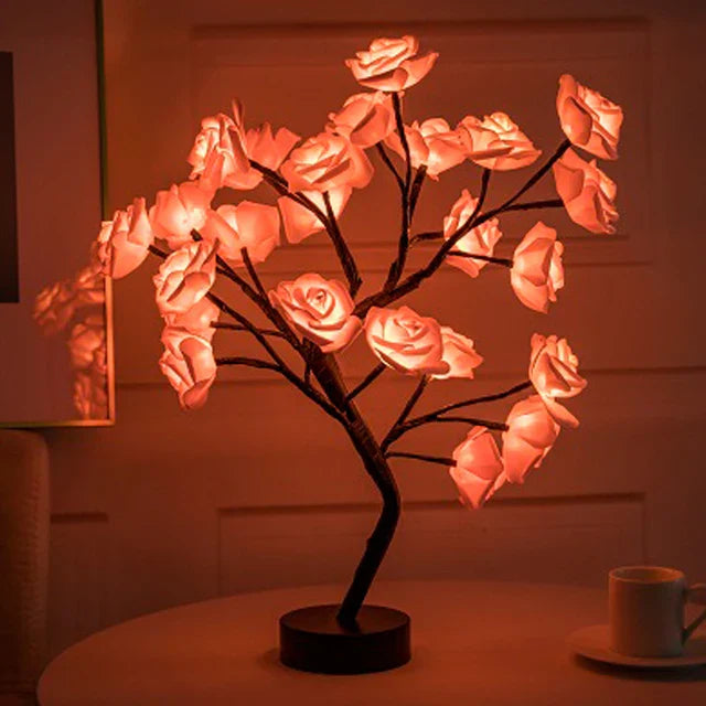 Arbre bonsaï lumineux LED avec socle tactile | Branches réglables &amp; plusieurs modes lumineux | USB ou piles, déco pour la maison