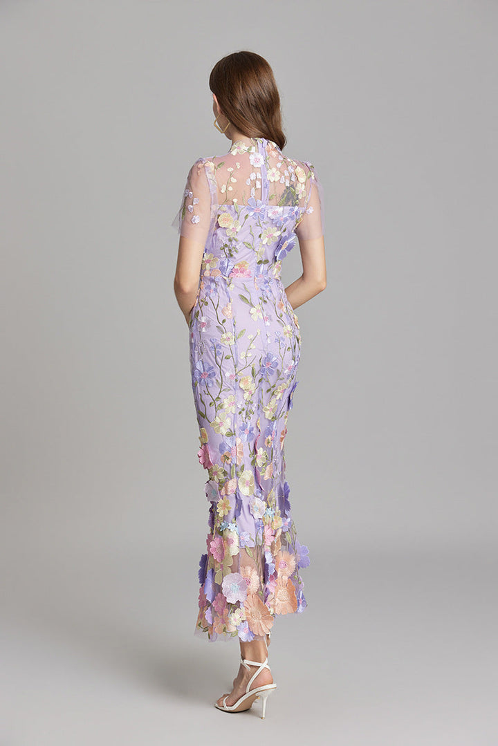 Elegantes Ärmelloses Besticktes Damenkleid | Maxi