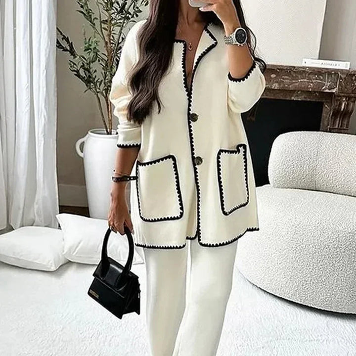 Carlota | Set elegante su misura da donna con cardigan e pantaloni
