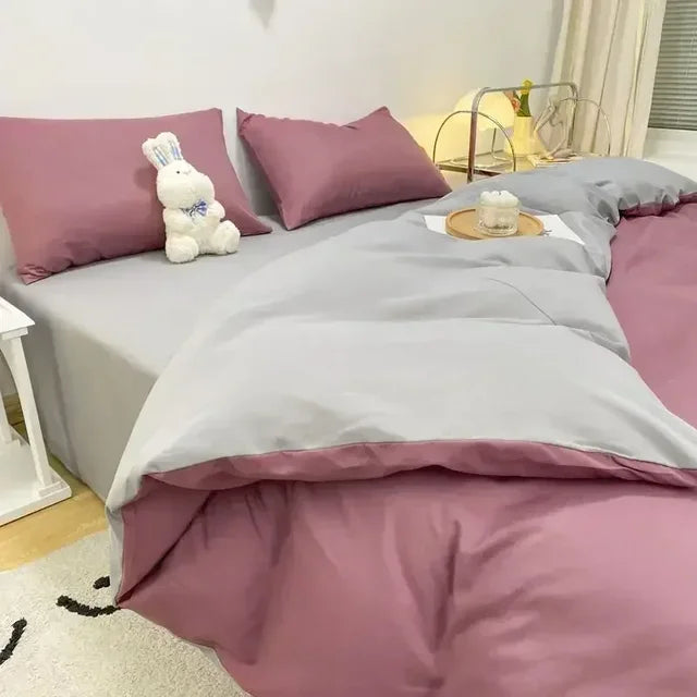 Wendbarer Bettdeckenbezug 200 × 230 cm | Weich und atmungsaktiv mit Reißverschluss und Eckenbändern | Waschbar bei 40 °C