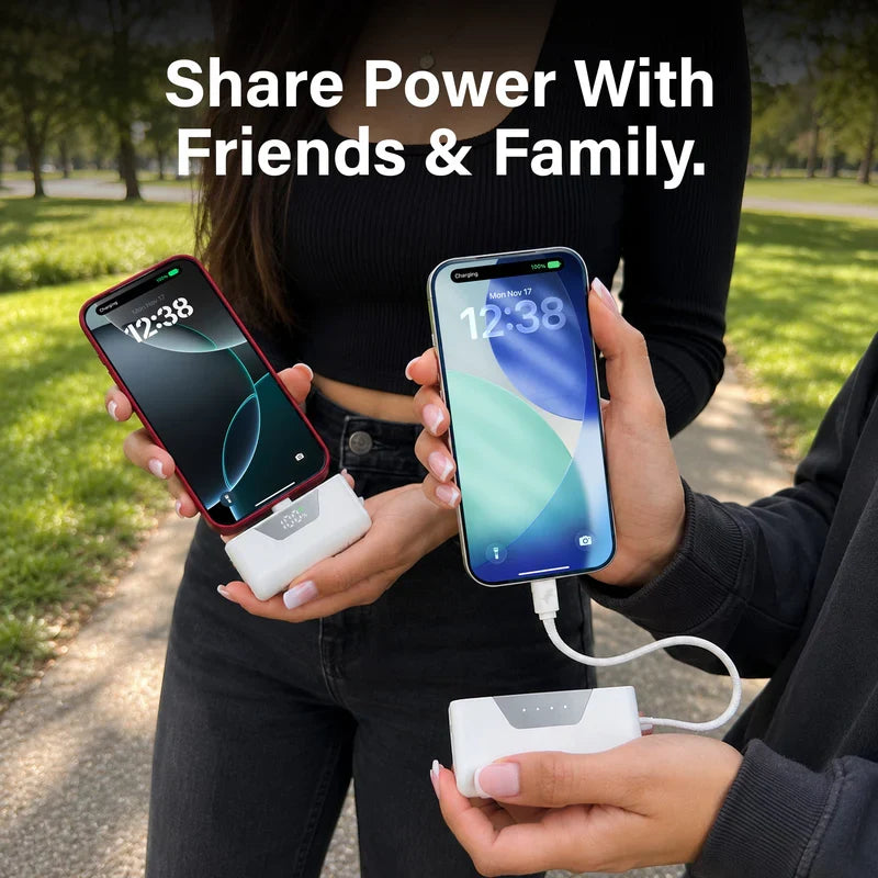 Powerbank 10.000 mAh | Teilbare Magnet-Powerbank mit zwei 5.000-mAh-Akkus und separaten USB-C-Anschlüssen