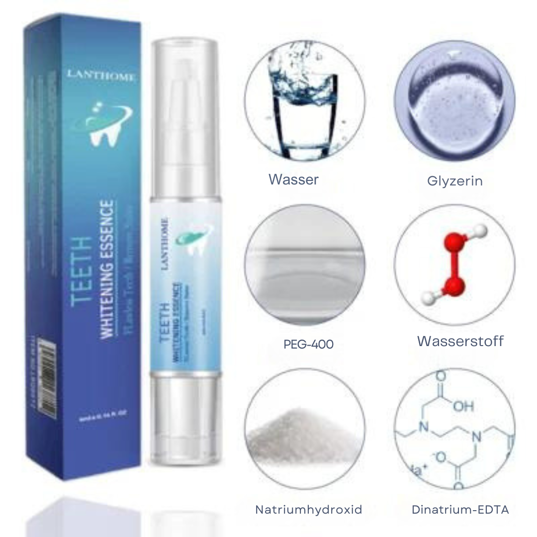 Teeth whitening kit for home &amp; travel | Reduces stains from coffee, tea &amp; more | Gentle on enamel | For a brighter smile