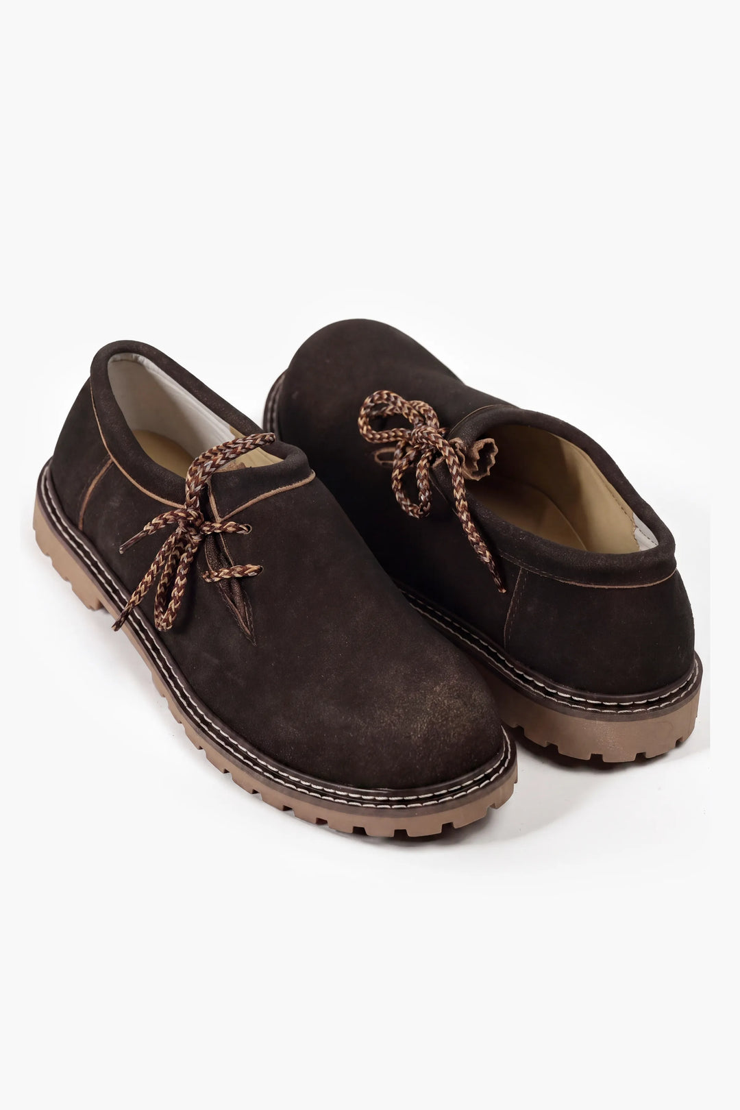 Haferlschuhe Herren | Schwarze Trachtenschuhe aus Echtleder mit seitlicher Schnürung für Lederhosen und Oktoberfest