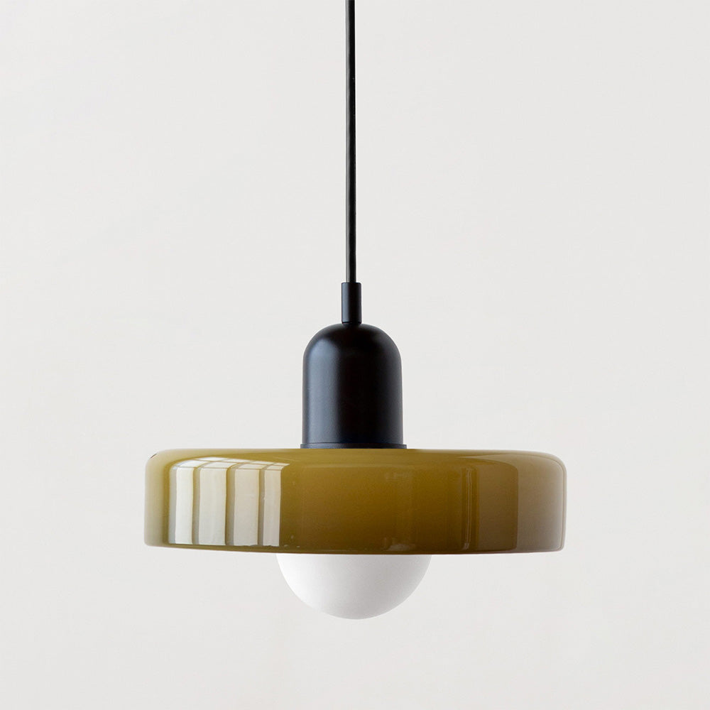Pendant lamp made of metal &amp; glass with stained glass look | Ø25/Ø35 cm, G9 socket | Adjustable suspension | Crystal look